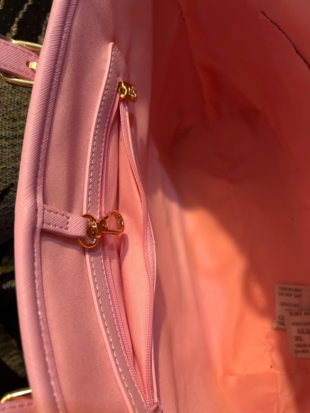 Valentino Orlandi Light Pink Shoulder Tote with Wristlet - Picture 6 of 7